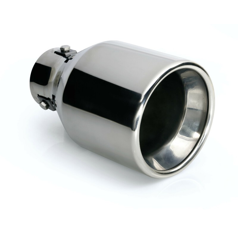 Terminale di scarico in acciaio inox lucidato 115mm codino