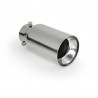 Terminale di scarico in acciaio inox lucidato 76mm codino bordo svasato