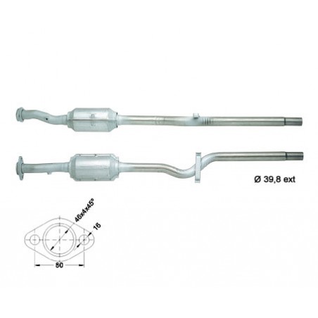 catalizzatore fiat uno 1100 i.e. dal 93 al 94 43kw 58cv