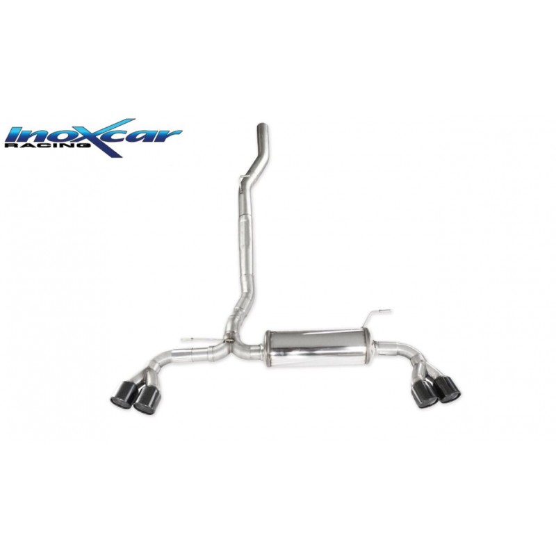 scarico sportivo posteriore per alfa giulia inox 2.2 jtdm doppio 80mm