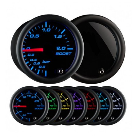 MANOMETRO glowshift  TURBO MENO 1 +2BAR diam 52mm RD-701
