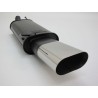 Scarico sportivo 135x75mm a spigoli vivi per VW Golf 3 Golf 4 Cabrio