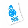 Adesivo sticker bimbo macho duro a bordo con nome personalizzabile