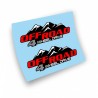 Adesivo sticker off road 4 wheel drive con fondo jeep 4x4