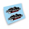 Adesivo sticker off road 4 wheel drive con fondo jeep 4x4