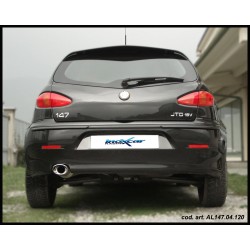 Marmitta Sportiva Asso Racing Alfa 147 1.9jtd 120cv 150cv inoxcar ovale