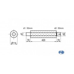 Cassa universale 50mm cilindrica 42cm lunghezza fix acciaio