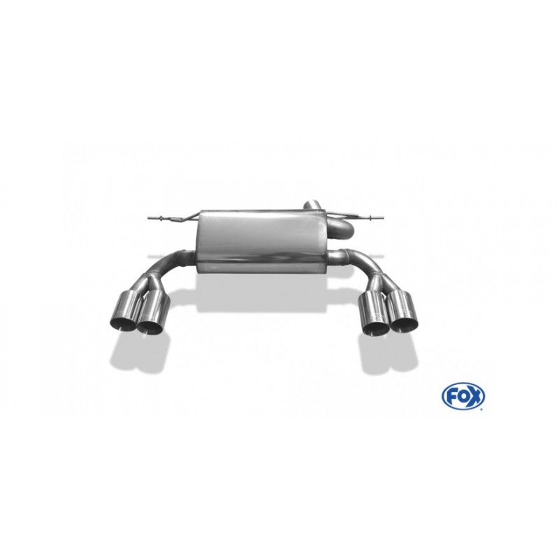 Scarico sportivo completo bmw serie 3 318 320D F30 F31 DOPPIO  2X80MM