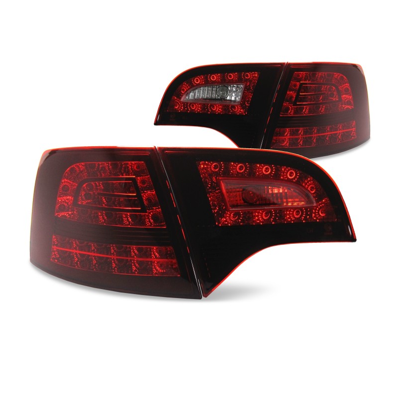 Fanali posteriori a LED di nuovo design rosso scuro adatti per Audi A4 Avant B7 anno 04-08