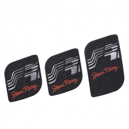 Pedaliera Simoni Racing Cut Gomma Rosso Nero