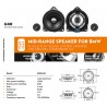 Sistema a 2 Vie MBQ specifico BMW midrange 10cm + tweeter