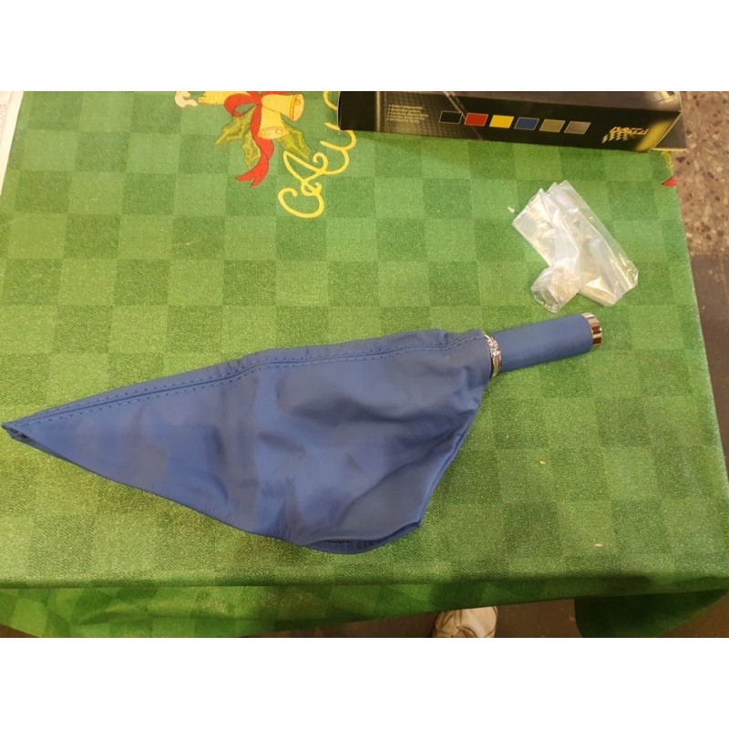 kit freno a mano con impugnatura e cuffia isotta in color Blu pelle