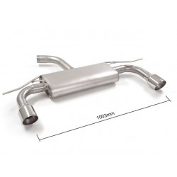 Posteriore inox sdoppiato 2 x 102 mm Sport Line GOLF MK 7 VII
