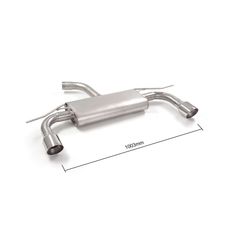 Posteriore inox sdoppiato 2 x 102 mm Sport Line GOLF MK 7 VII