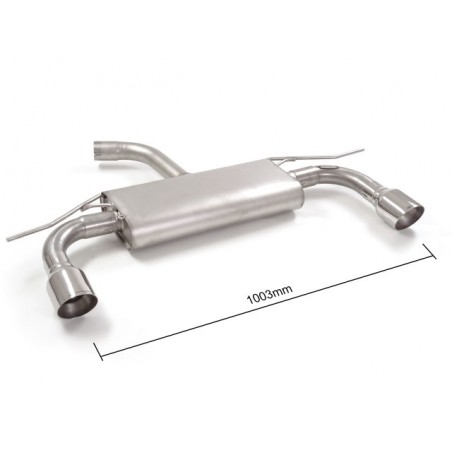 Posteriore inox sdoppiato 2 x 102 mm Sport Line GOLF MK 7 VII