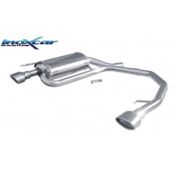 Scarico sportivo per bmw serie 3 E46 dal 2003 al 2010 2x120mm ovale duplex