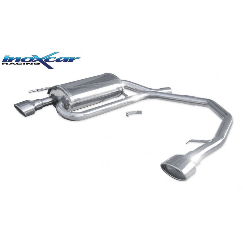 Scarico sportivo per bmw serie 3 E46 dal 2003 al 2010 2x120mm ovale duplex