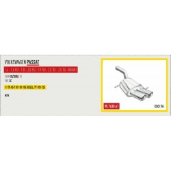 marmitta sportiva posteriore per Passat 3c volkswagen 1.9tdi 2x76mm