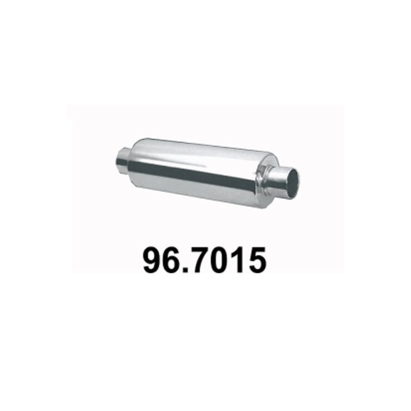 marmitta cilindrica universale asso racing acciaio 60mm 113diam