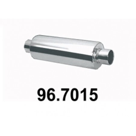 marmitta cilindrica universale asso racing acciaio 60mm 113diam