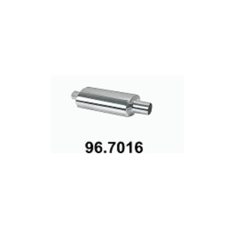 marmitta ovale universale asso racing acciaio ingresso 60mm  96.7016