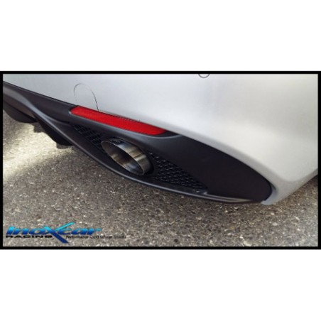 codini terminali di scarico sportivi alfa romeo giulia 2.0 turbo dal 2016 200cv doppio