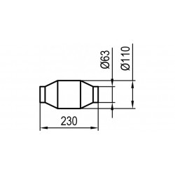 CATALIZZATORE 200 CELLE SMONTATO PER MODIFICHE SU COLLETTORE E DOWNPIPE
