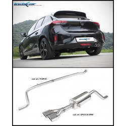 scarico SPORTIVO posteriore in acciaio Opel Corsa F 1.2i T 131cv dal 2020