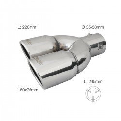 TERMINALE 2*76MM ACCIAIO DISSASSATO LATO SINISTRO DOPPIO