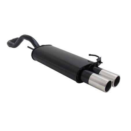 Scarico sportivo a due codini per VW Polo 4 6N / 6N2 2x76mm