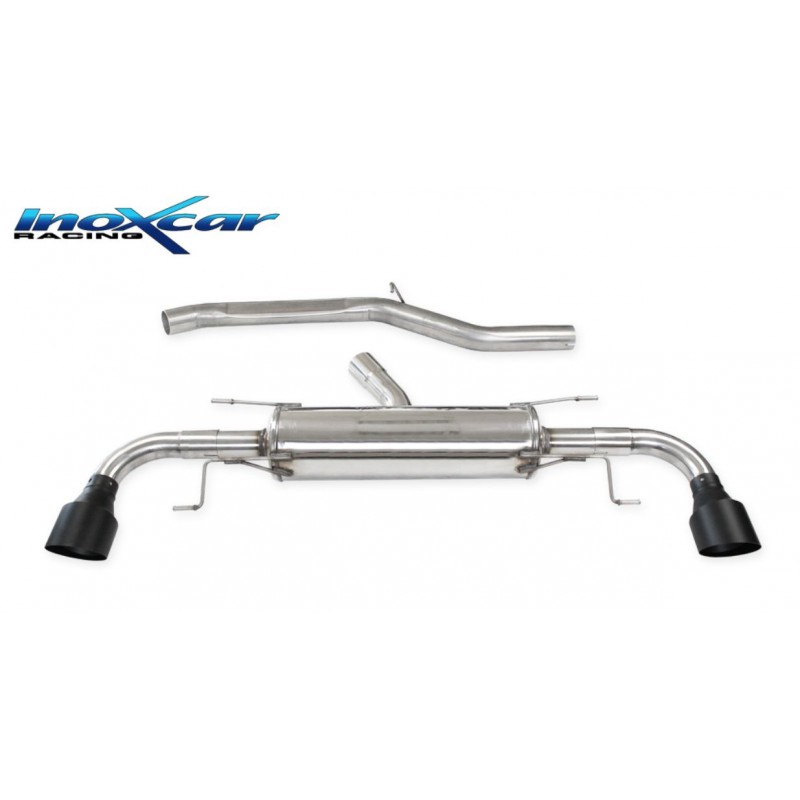 Scarico marmitta sportivo in acciaio alfa stelvio 2000 turbo q4 200cv 114mm doppio ceramic black