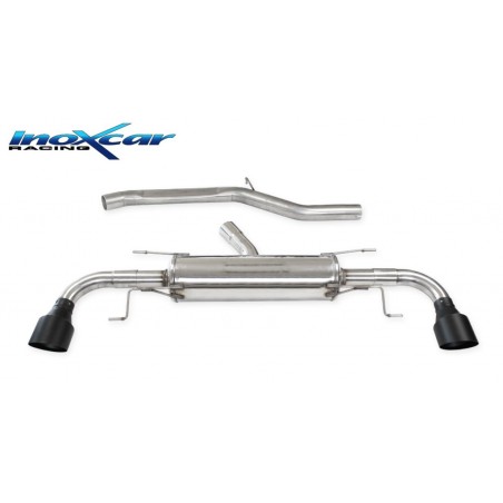 Scarico marmitta sportivo in acciaio alfa stelvio 2000 turbo q4 200cv 114mm doppio ceramic black
