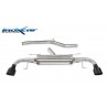 Scarico marmitta sportivo in acciaio alfa stelvio 2000 turbo q4 200cv 114mm doppio ceramic black