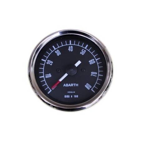 Contagiri per Vecchia 500 Abarth 80mm  Nero