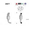 catalizzatore di ricambio citroen c3 II 1000cc 12v 50kw dal 2012