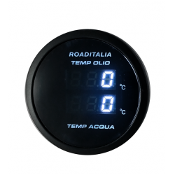 manometro 52mm DOPPIA LETTURA TEMP OLIO ACQUA BIANCO led