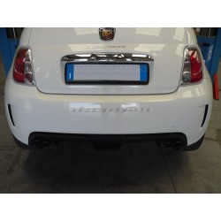 doppio scarico sportivo per fiat 500 abarth con casse doppio dritto
