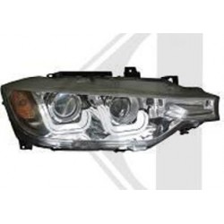 kit fari anteriori bmw serie 3 dal 2011 f30 f31 CROMO FONDO NERO