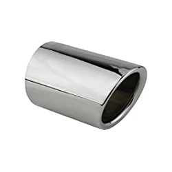 Terminale ovale id 76mm inclinato acciaio inox - TRX/09