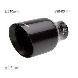 Terminale rotondo id 63 inclinato acciaio inox nero - TRX/20N