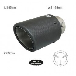 TERMINALE CODINO MARMITTA SPORTIVO 90MM ROTONDO CARBON FIBER