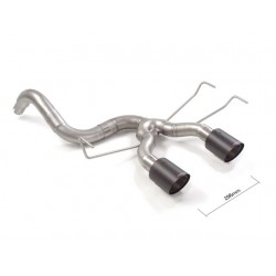 Tubo posteriore fiat 500 595 inox rotondi centrali 2 da 100 mm Carbon Shot