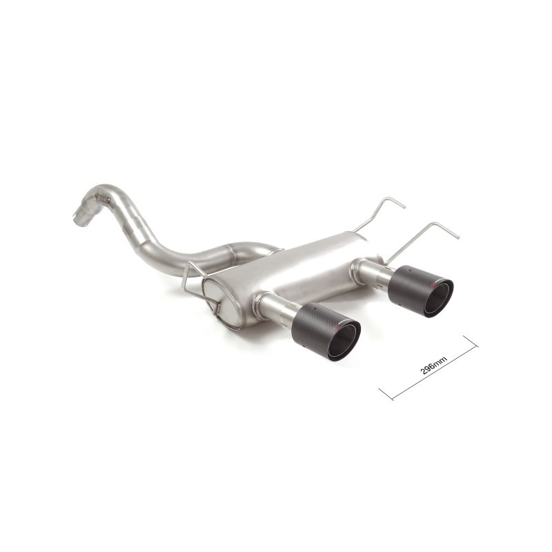 scarico sportivo posteriore inox fiat 500 595 abarth doppio da 100mm
