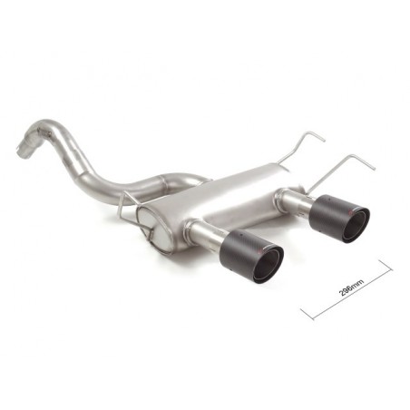 scarico sportivo posteriore inox fiat 500 595 abarth doppio da 100mm