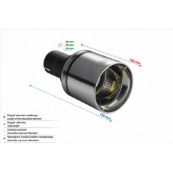 terminale codino marmitta 100mm tondo per doppi scarichi single tail pipe