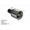 terminale codino marmitta 100mm tondo per doppi scarichi single tail pipe