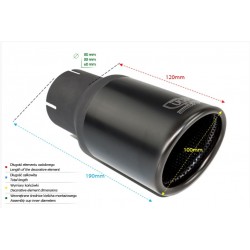 CODINO MARMITTA BLACK EDITION 100MM TONDO SPORTIVO OBLIQUO