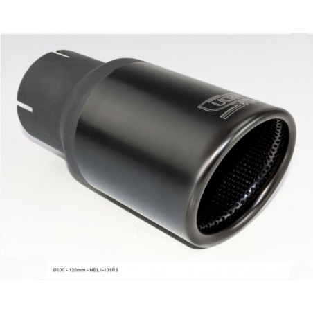 CODINO MARMITTA BLACK EDITION 100MM TONDO SPORTIVO OBLIQUO