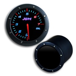 Manometro Pressione Olio Color Jom - 52 mm Nero 