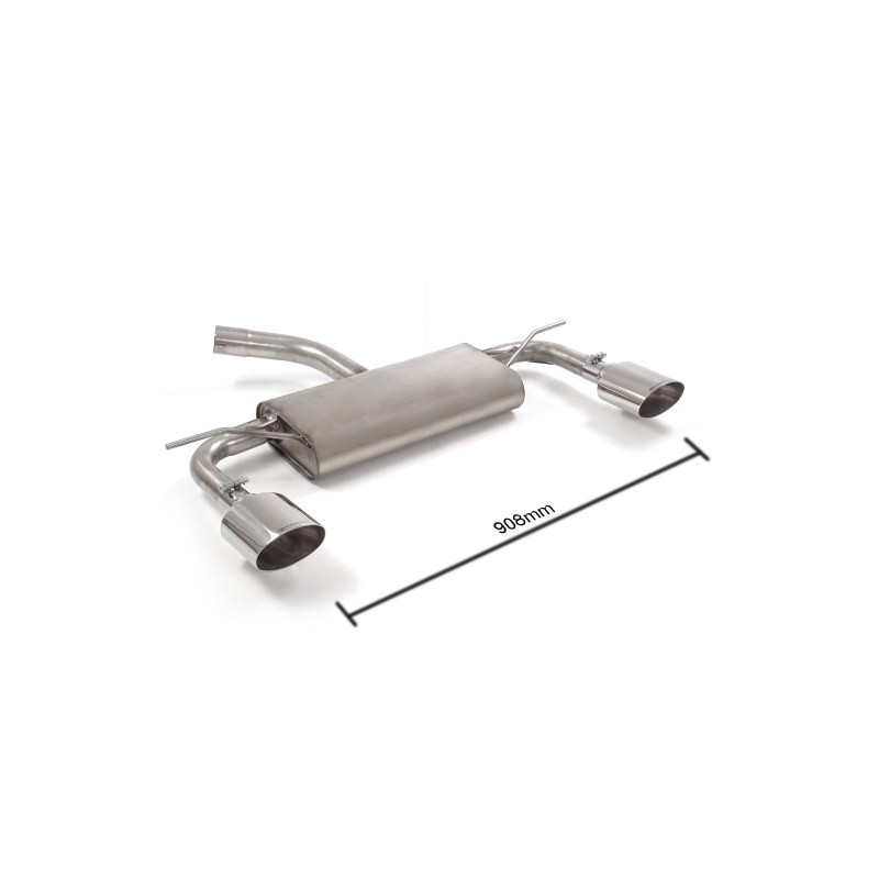 SCARICO POSTERIORE SPORTIVO ACCIAIO Leon Mk3 5F 2.0TDi FR 110kW 150CV DAL 2013 ovale